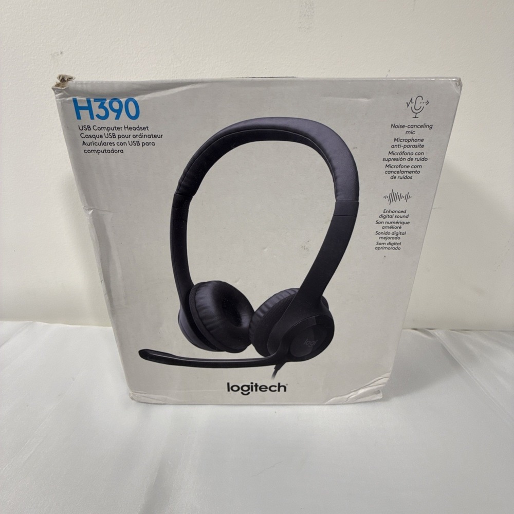 Logitech H390 Wired Headset‎ for PC Laptop Stereo Headphones Noise Cancelling
